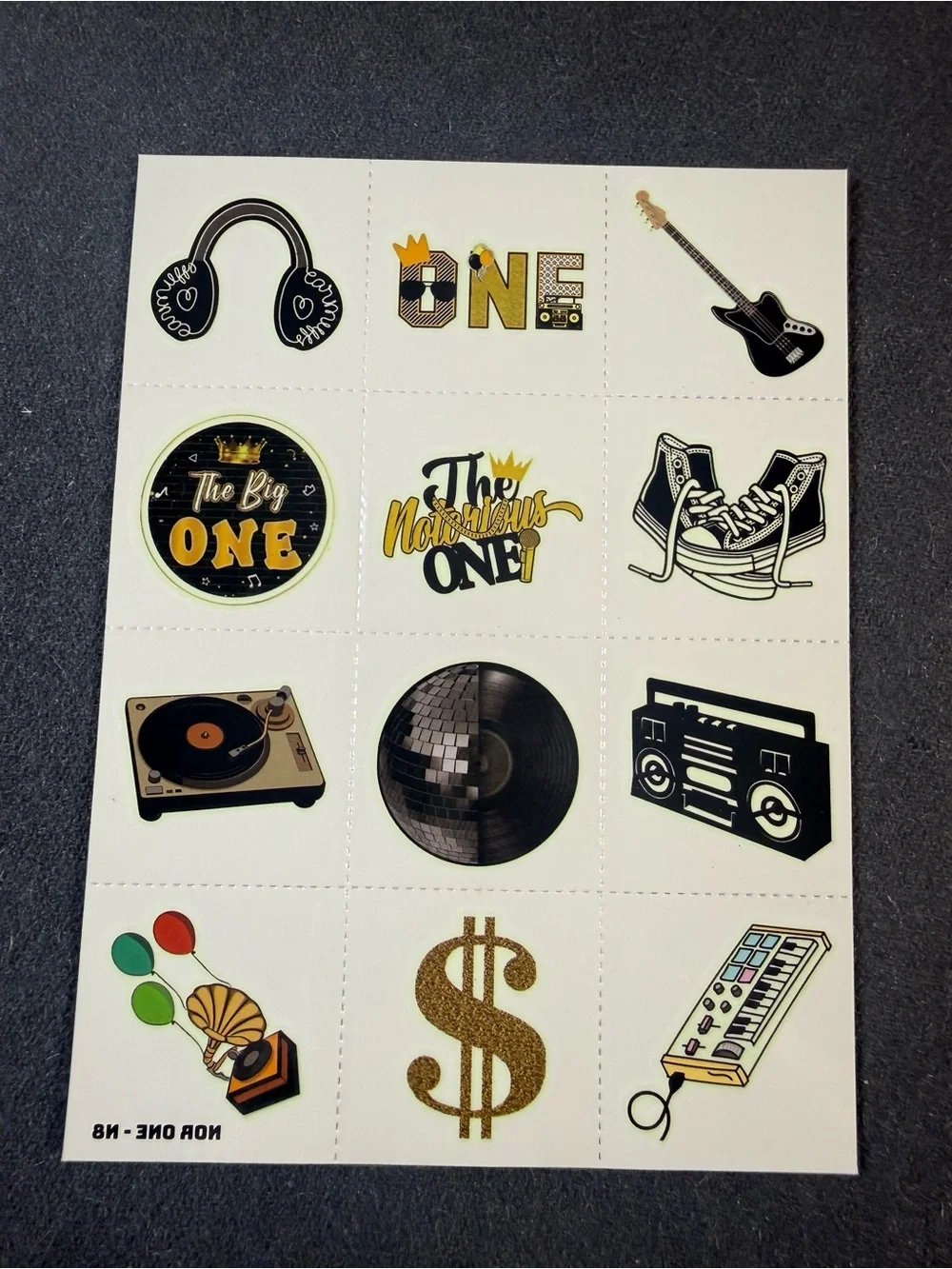 Baby’s First Birthday Hip Hop Party Favor Temporary Tattoos 96 pcs